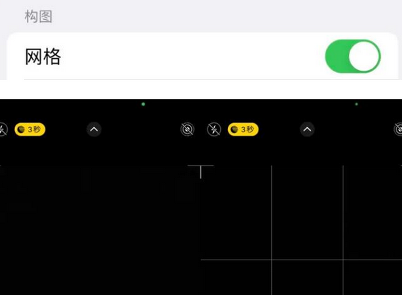 镇巴苹果手机维修网点分享iPhone如何开启九宫格构图功能