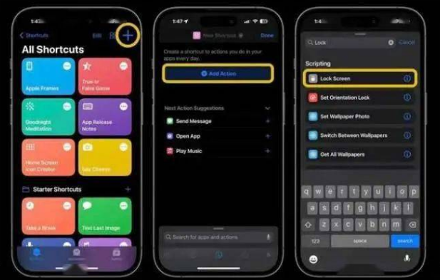 镇巴苹果14锁屏维修店分享iPhone14升级iOS16.4后如何创建锁屏快捷方式 